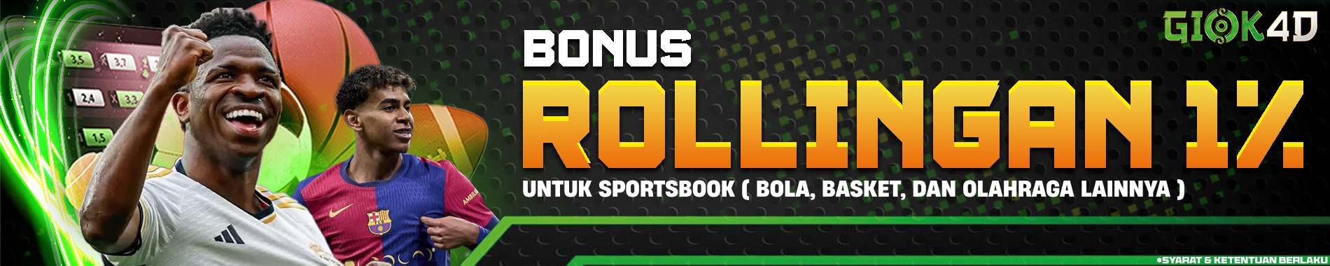 BONUS ROLLINGAN MINGGUAN SPORTSBOOK GIOK4D